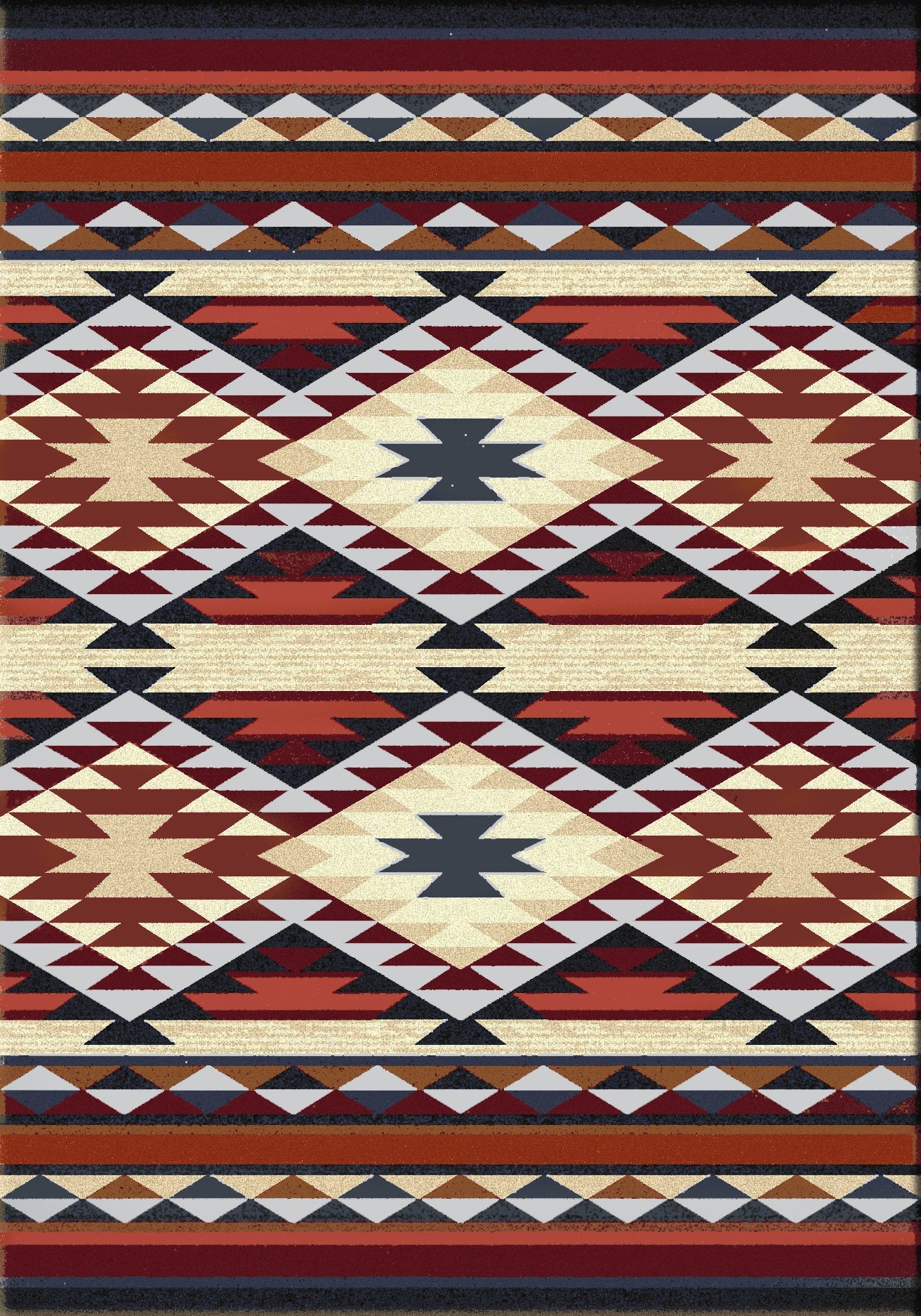 “Diamond Rio – Rust” Southwestern Area Rugs – Choose from 6 Sizes!