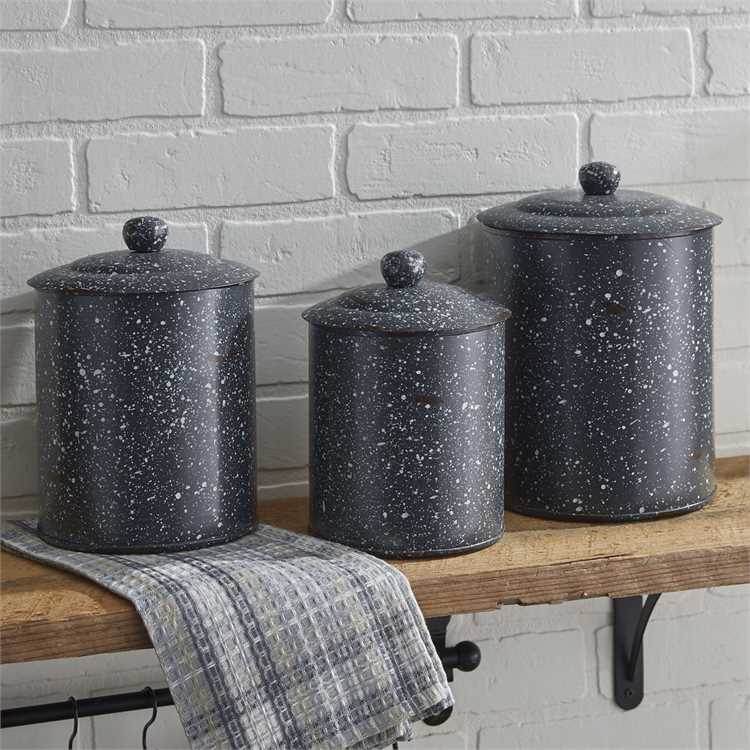 Granite Enamelware Canister Set