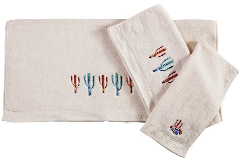 “Serape” 3-Piece Cactus Bath Towel Set