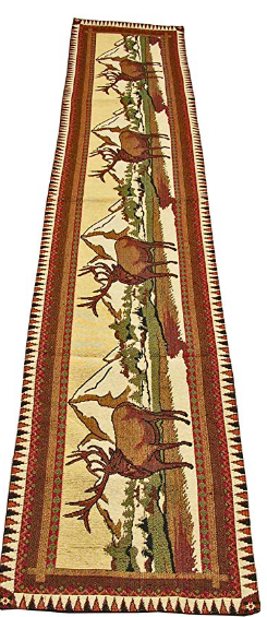 “Elk Country” Lodge Jacquard Table Runner