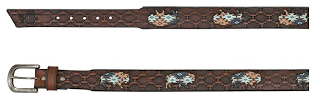 Men’s Western Belt with Buffalo Inlay – 1-1/2″