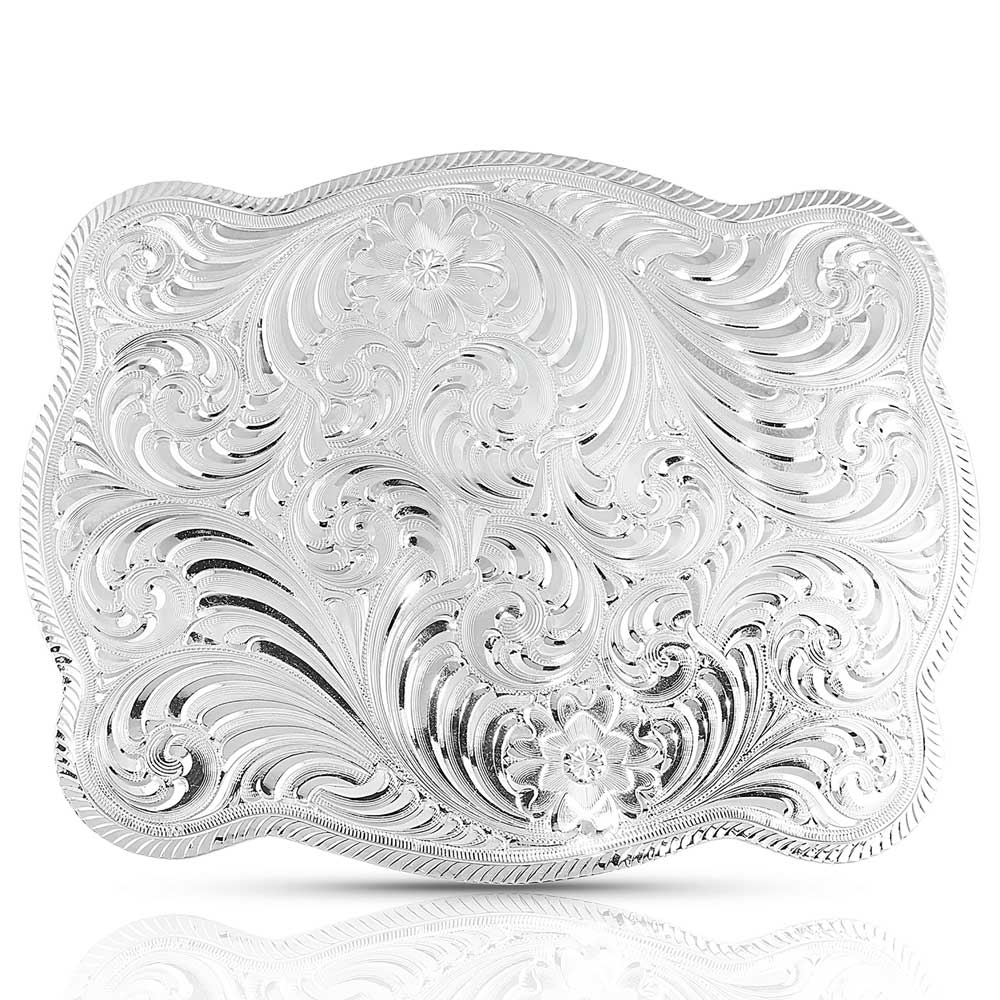 Scalloped Silver Buckle – Made in the USA