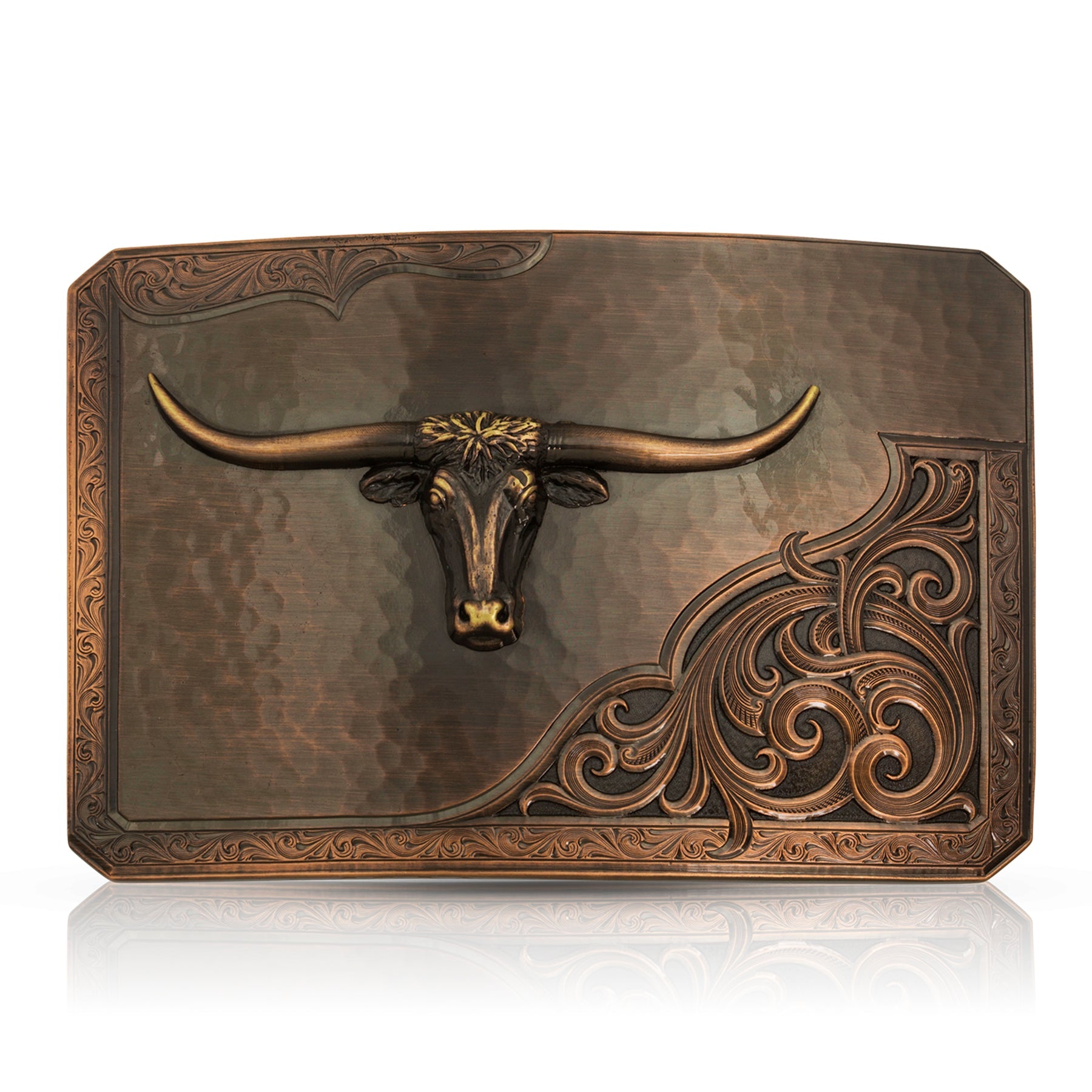 Rough Out with Longhorn Belt Buckle – Made in the USA!