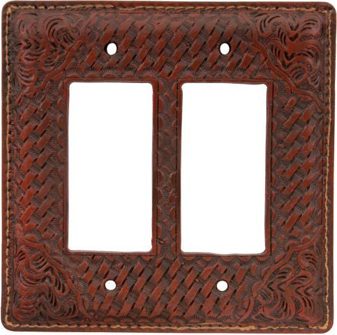 Western Tan Resin Double Rocker Plate