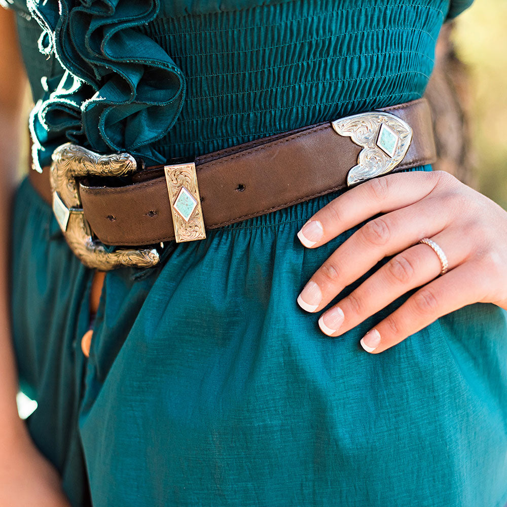 Midnight’s Blue Diamond Buckle Set