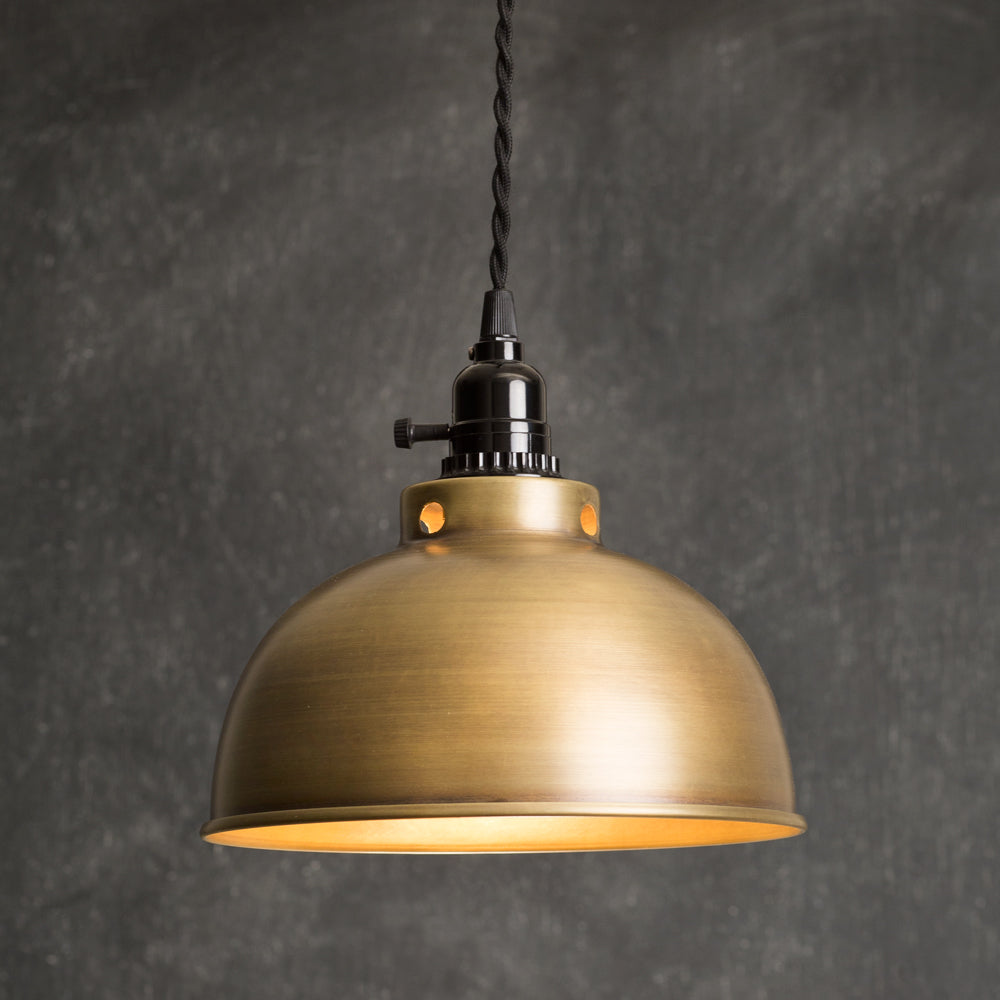 Dome Pendant Lamp – Antique Brass