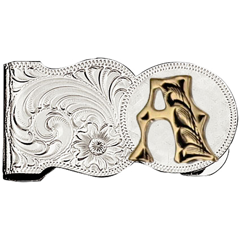 Western Initial Money Clip