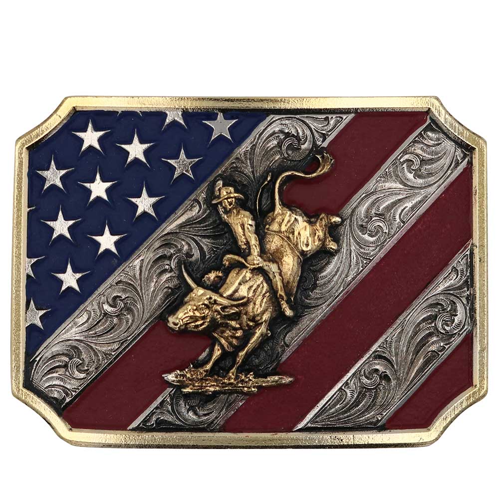 Patriot Bull Rider Buckle