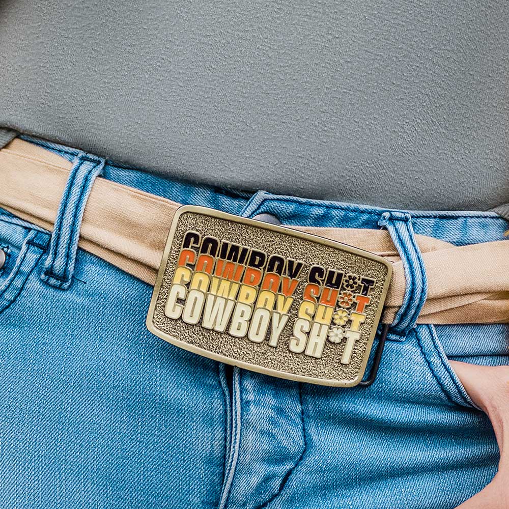 Cowboy Sh*t Retro Attitude Buckle