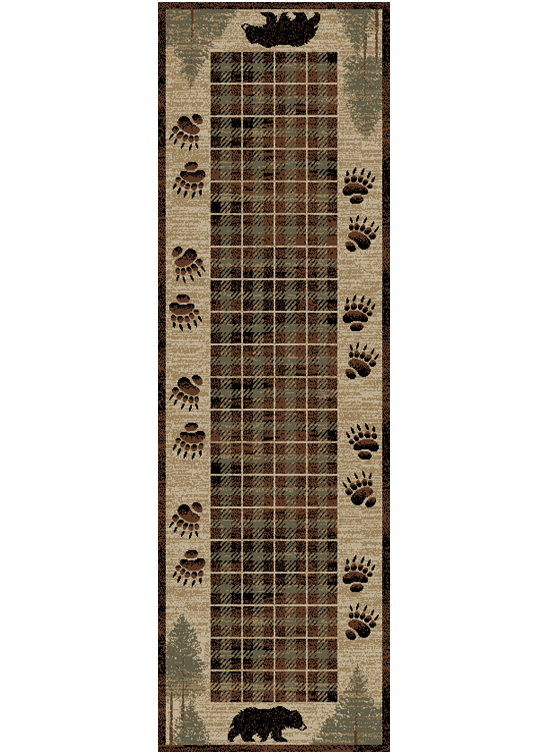 “Big Timber Brown” Western/Lodge Area Rug (4 Sizes Available)