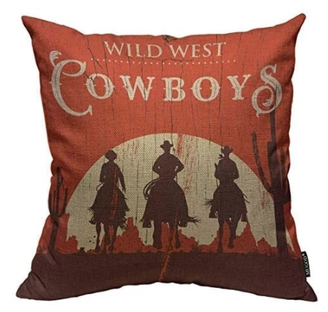 “Wild West Cowboys” Accent Pillow 18″ x 18″