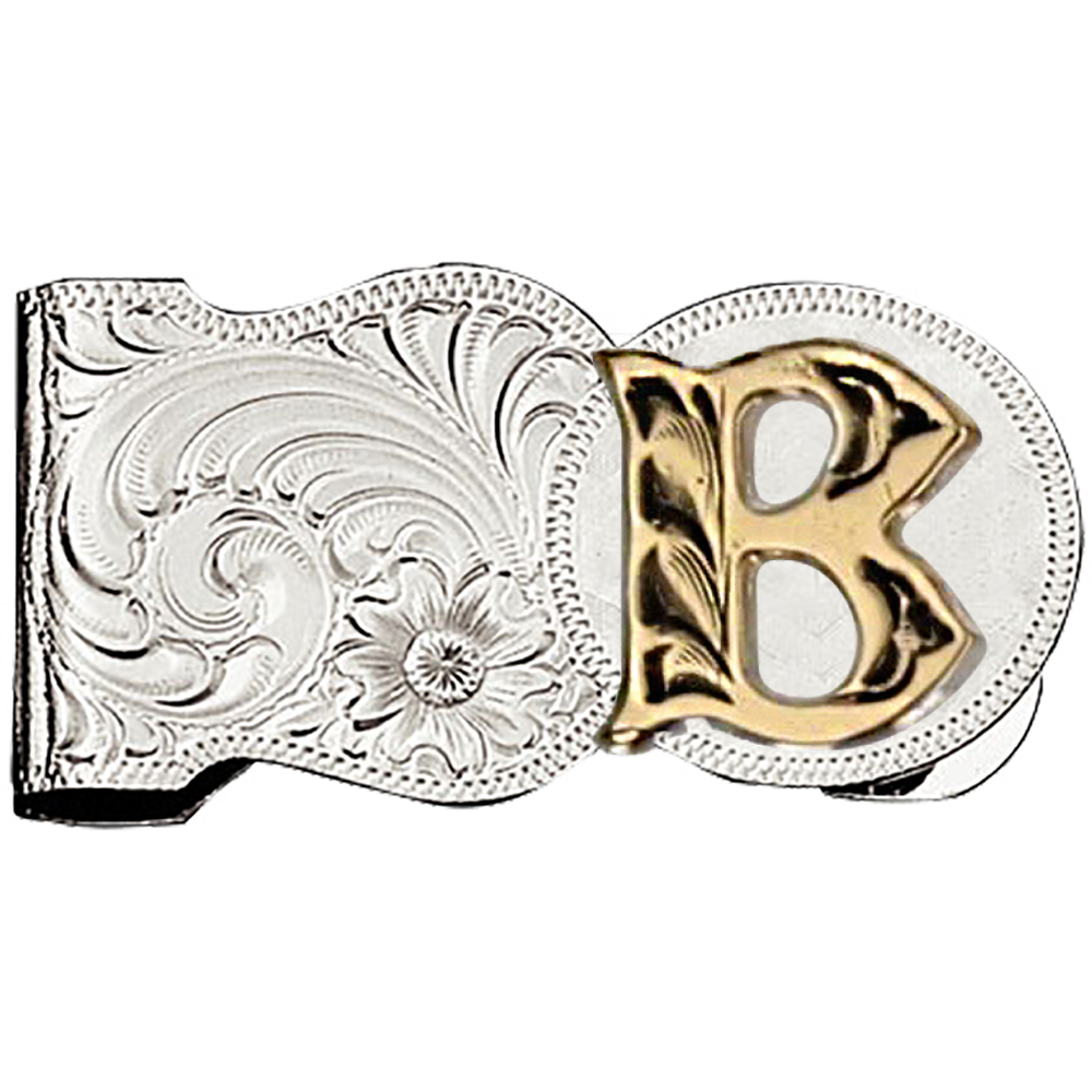 Western Initial Money Clip