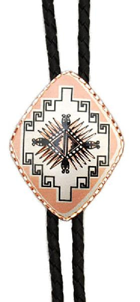 Copper Diamond Shaped Bolo Tie