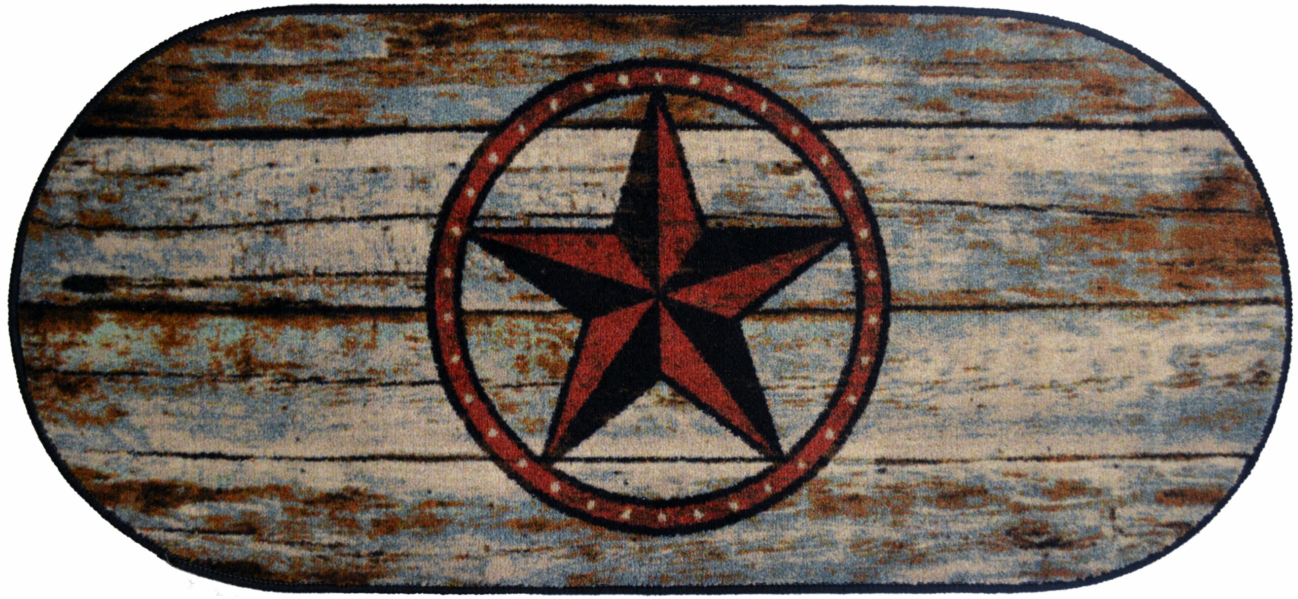 “Barn Star” Area Oval Rug – 20″ x 44″