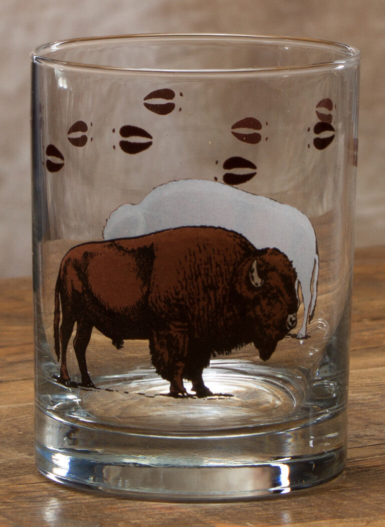 “Bison” 14 Oz. Western Water/Iced Tea Glasses – 4 Piece Set