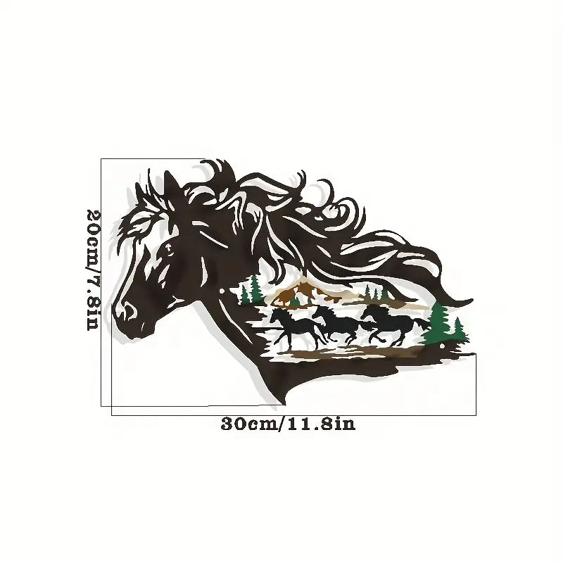 Running Horses Metal Art – 11-5/8″ Wide