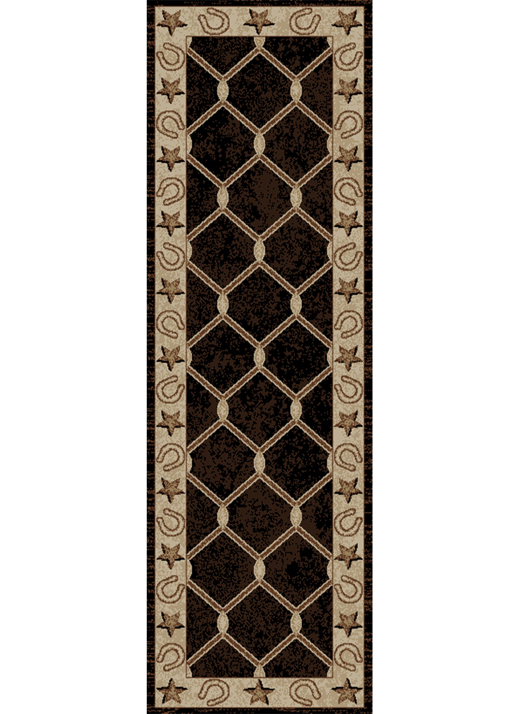 “Midnight Trail Black” Western Area Rug Collection – Available in 4 Sizes!