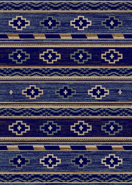 “Star Valley Navy” Southwestern Area Rug Collection – Available in 4 Sizes!