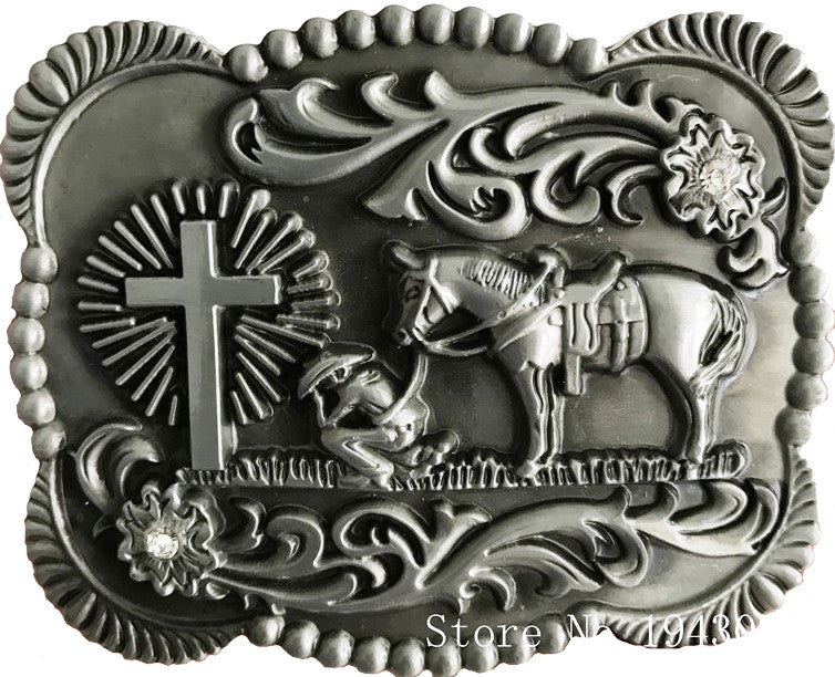 Praying Cowboy Belt Buckle