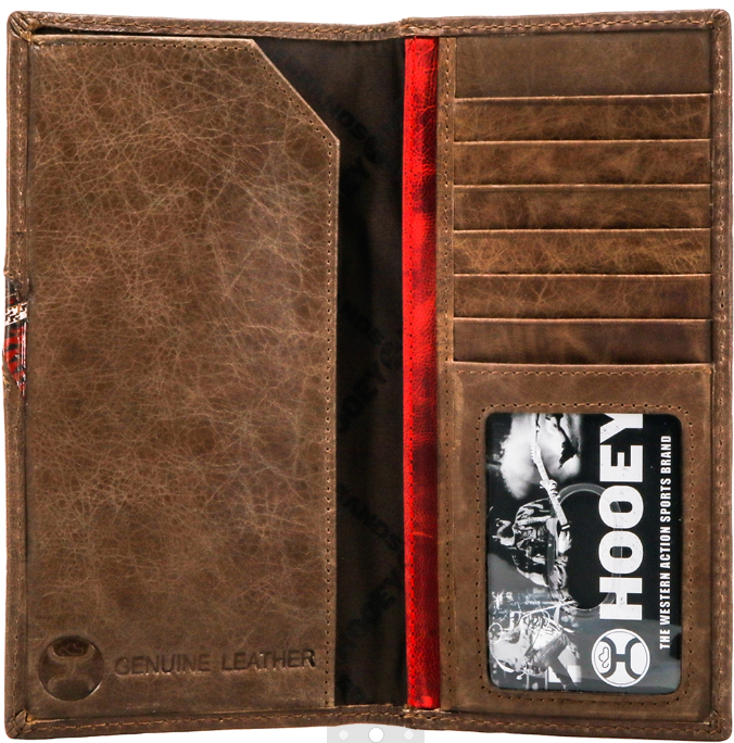 “Hooey Original” Laser Cut Hands-Up Hooey Logo Rodeo Wallet with Nomad Print Inlay