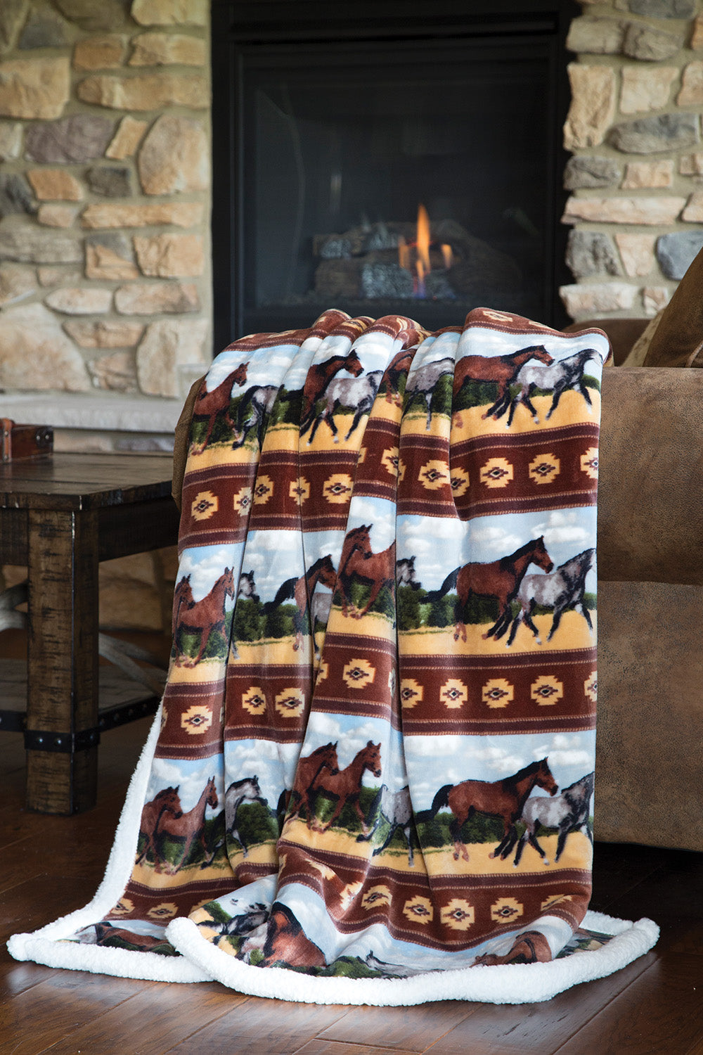Horses Plush Throw – 54″ X 68″