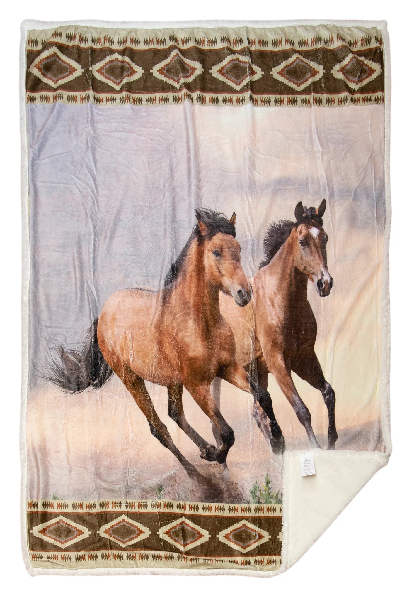 “Wild Horses” Plush Throw – 54″ X 68″