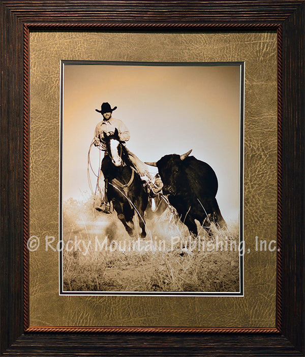 “The Chase” Framed & Matted Western Print