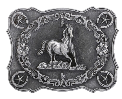 Western Horse Belt Buckle