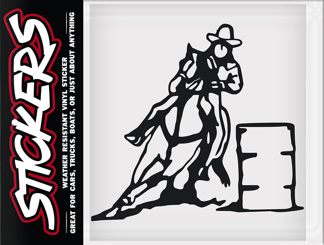 Barrel Racer Sticker – 5″ x 5″