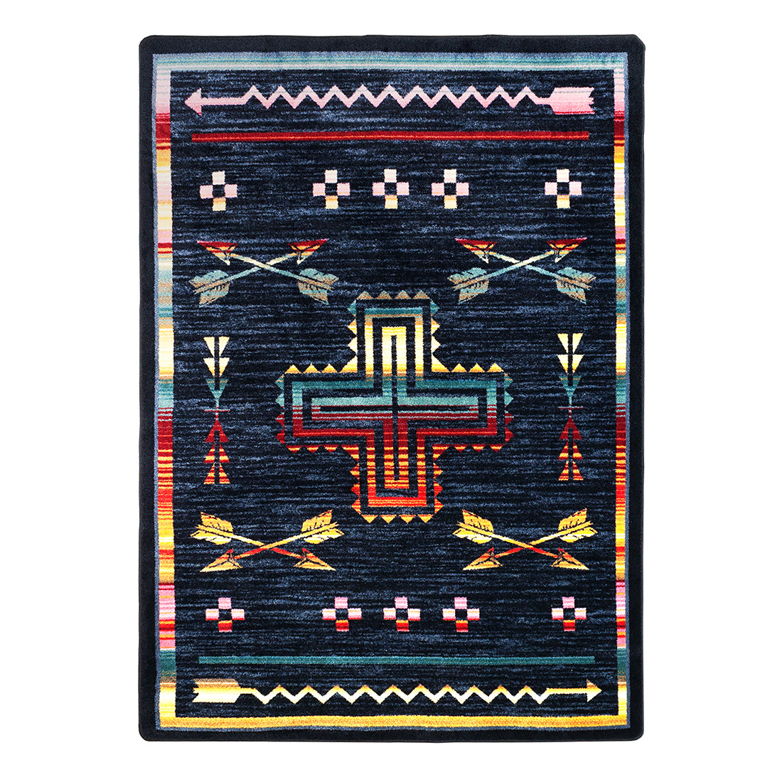 “Shoot Me Straight – Gray” Southwestern Area Rugs – Choose from 6 Sizes!