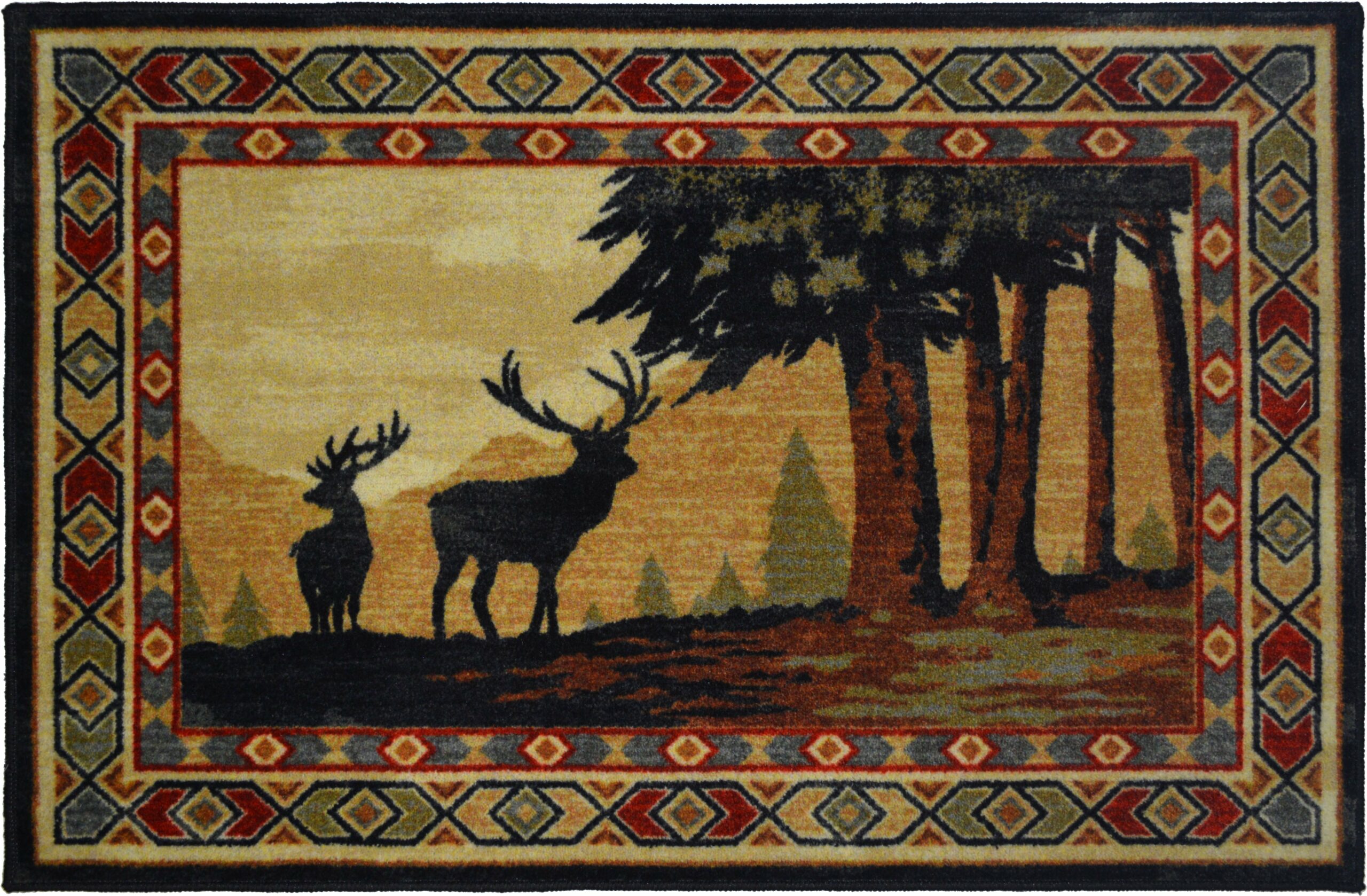 “Southwest Deer” Lodge Area Rug 30″ x 46″