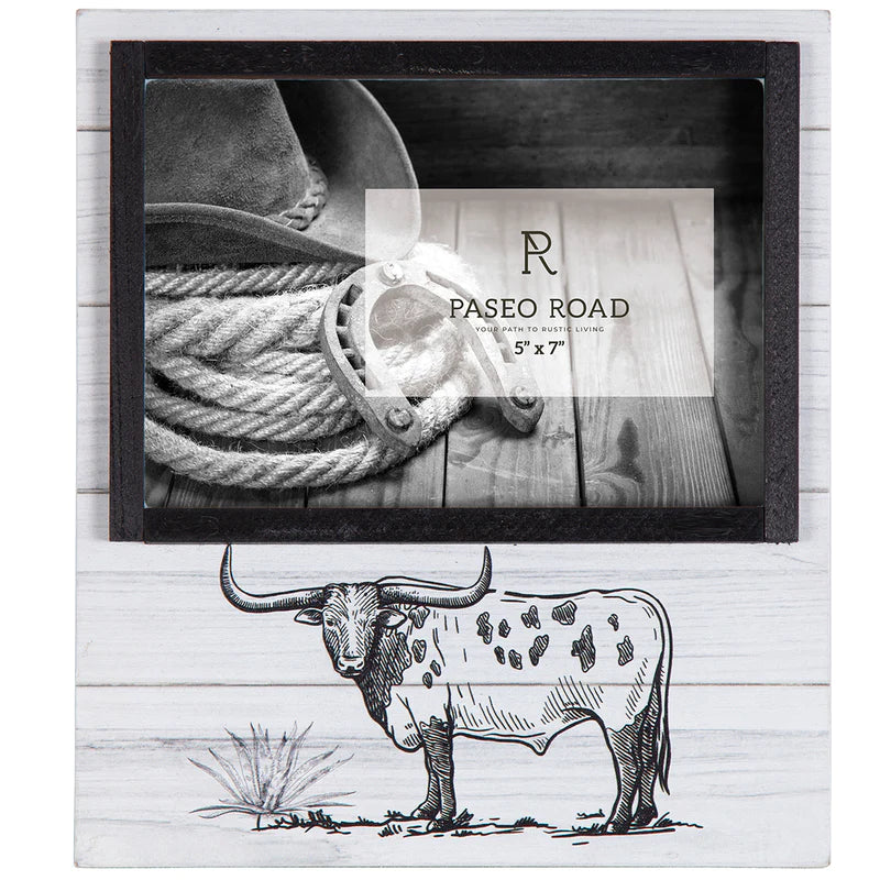 “Ranch Life” Steer Picture Frame – 5″ x 7″