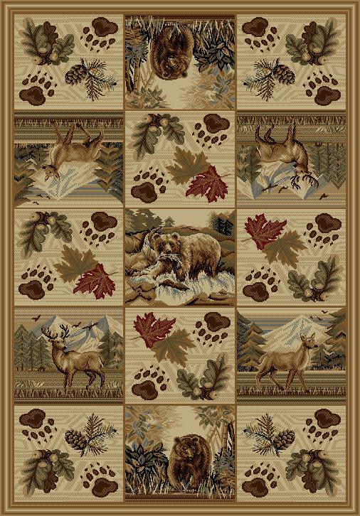 Wilderness Bear & Deer Area Rug (4 Sizes Available)