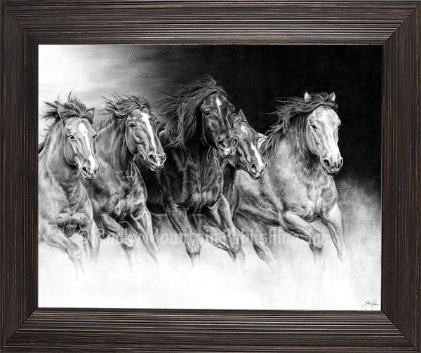 “Wild Bunch” Western Framed Canvas Print