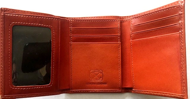 Twisted-X Tan Tooled Tri-Fold Wallet