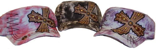 Vintage Patch Army Fashion Hat with Cross