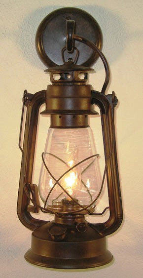 Western Large Rustic Lantern Wall Sconce