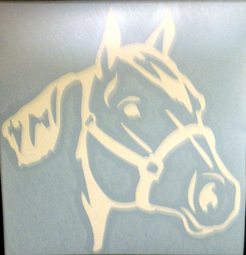 “Horse Head White” Western Decal