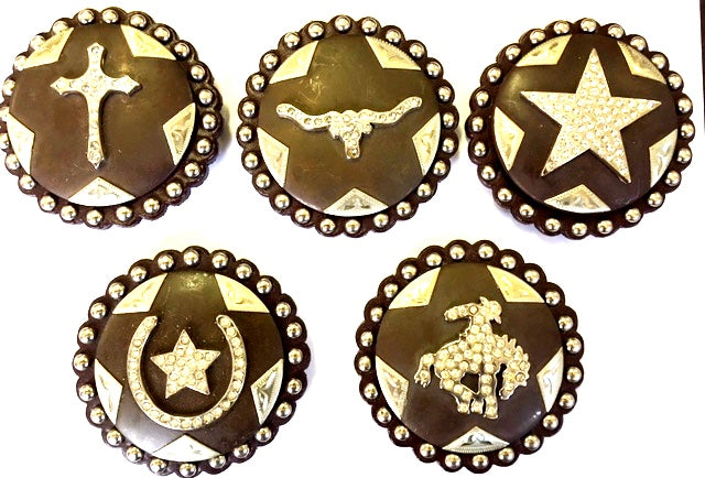 Crystal Western Conchos – 3-1/4″ Diameter