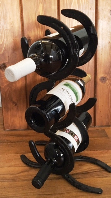 Horseshoe 3-Bottle Wine Rack