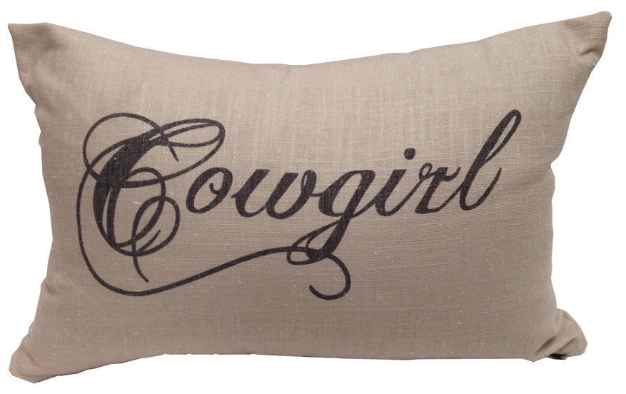 “Cowgirl” Western Accent Pillow – 12″ x 19″