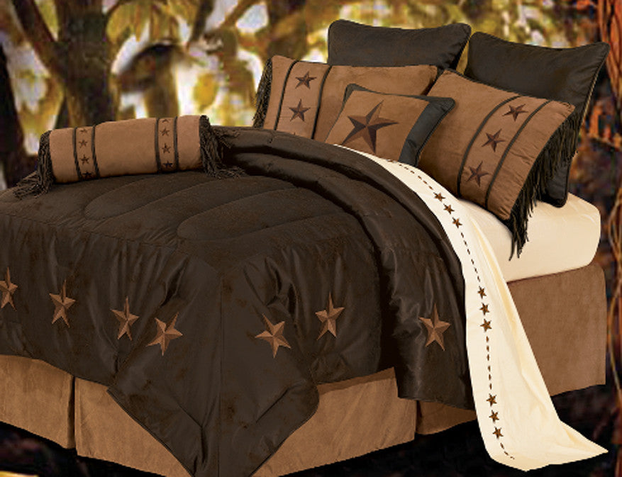 “Laredo Chocolate” 6-Pc. Western Star Comforter Set Queen