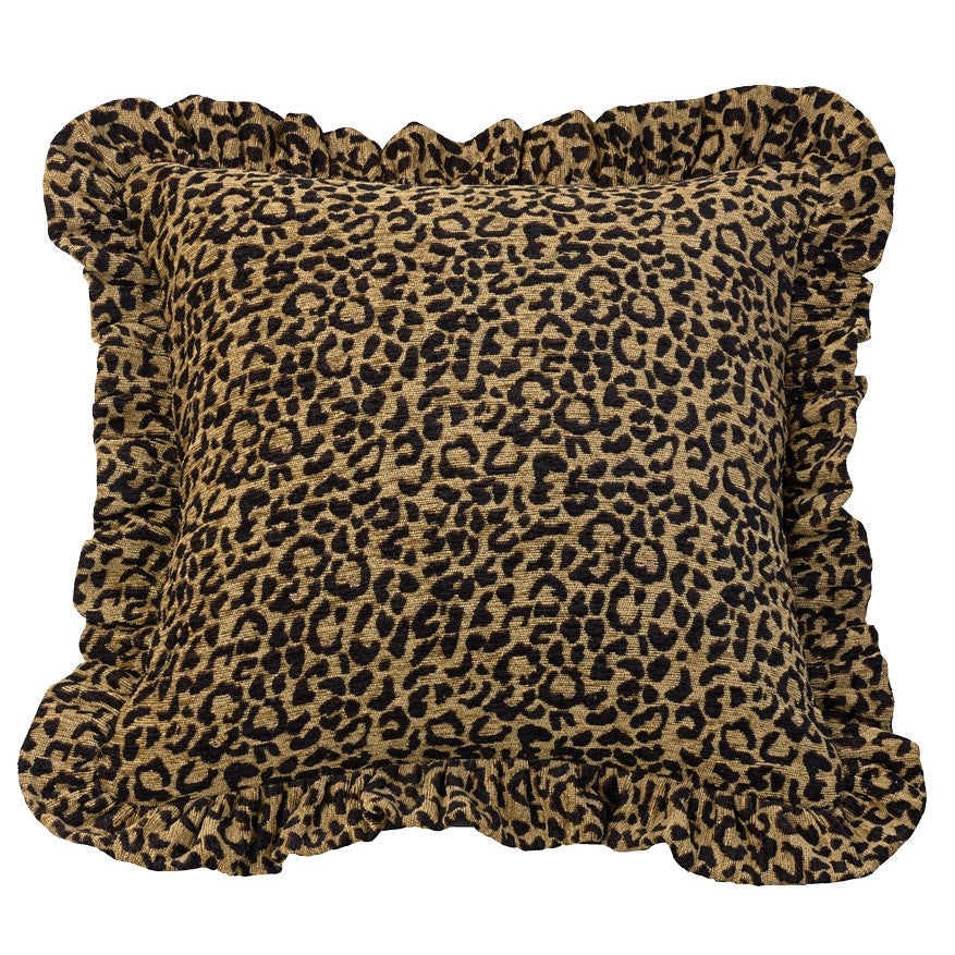 “San Angelo” Western Leopard Print Decorative Pillow 18″ x 18″