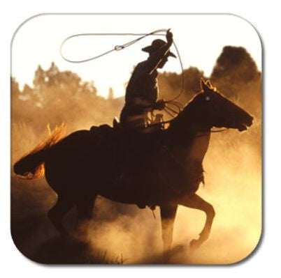 “Roping Cowboy” Coasters – Set of 6