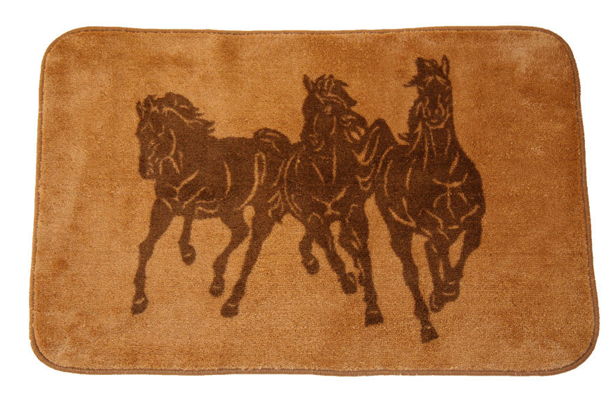 “3 Horses” Western Bath/Kitchen Rug – Choose from 2 Sizes!