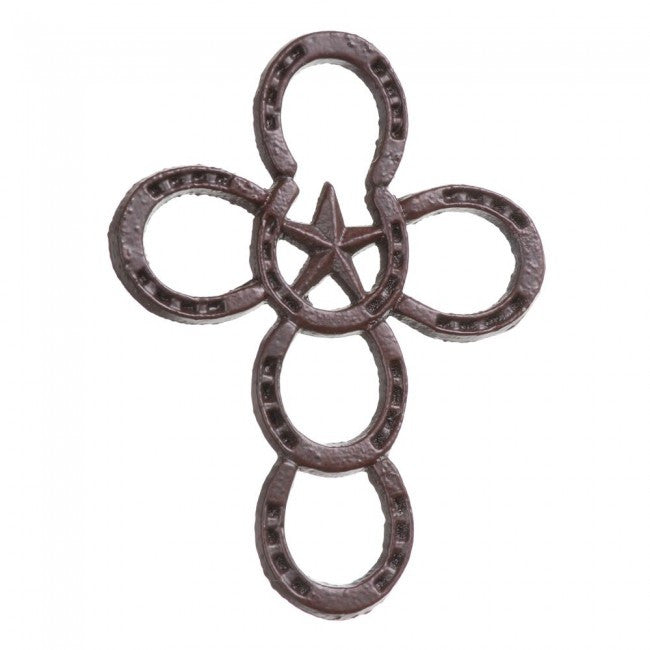 Metal Small Horseshoe Cross – 5-5/8″ Tall