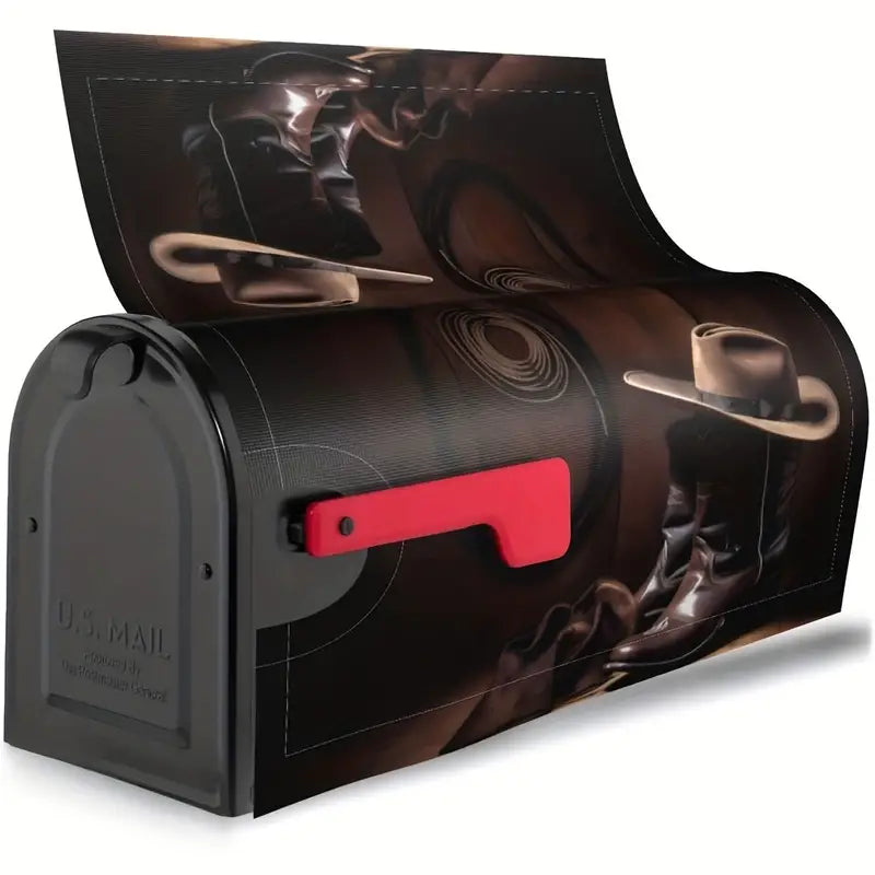 Cowboy Boot & Hat Magnetic Mailbox Cover