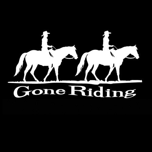 “Gone Riding – 2 Quarter Horses” High Performance Vinyl Decal