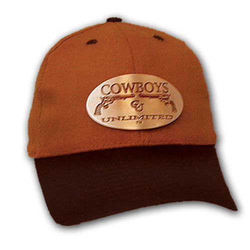 “Cowboys Unlimited” Ball Cap with Metallic Buckle – Hazelnut & Black