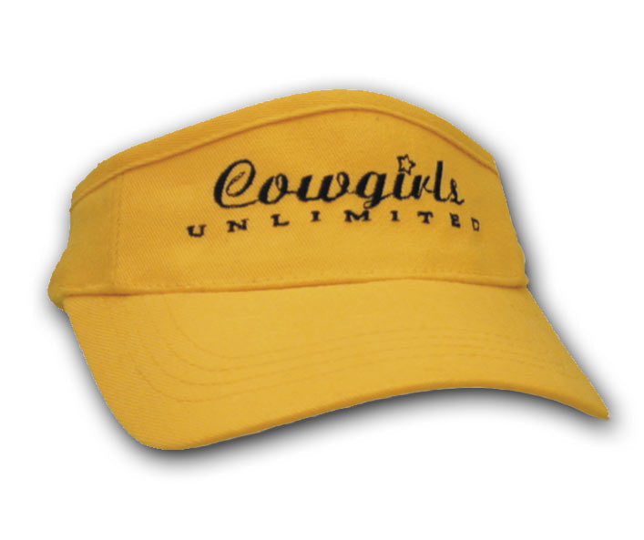 “Cowgirls Up” Western Visor – Yellow